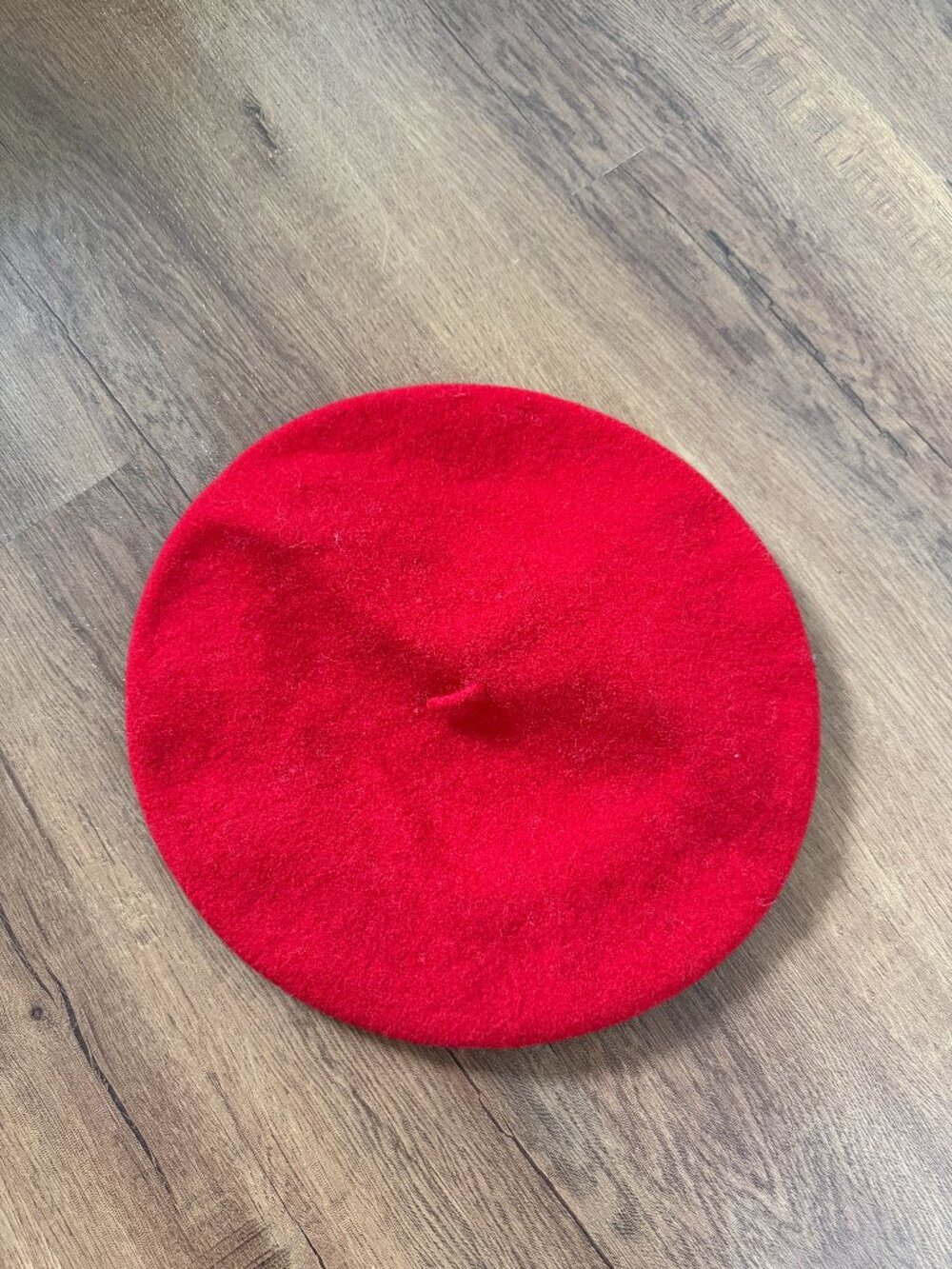 Vintage wool red beret